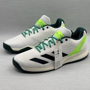 Adidas Men's 12 Pickleball  Shoes White Green Courtflash Tennis HC JQ0695